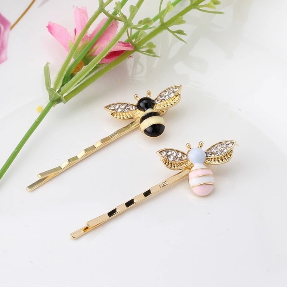 Bumblebee Hair Pins • Set of 2
